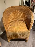 Rotan Fauteuil Rieten Stoel Meubel Vintage Brocante, Huis en Inrichting, Stoelen, Ophalen, Bruin, Riet of Rotan, Eén