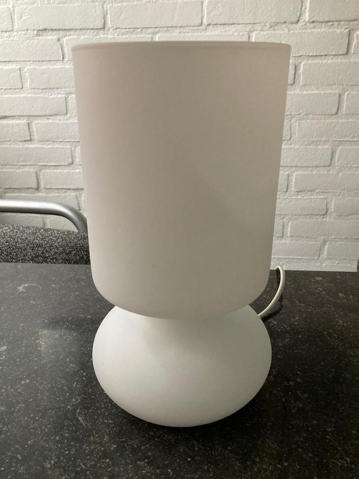 Vintage IKEA lyktan Lamp - ( zeldzaam)Wit Frost, Huis en Inrichting, Lampen | Tafellampen, Gebruikt, Minder dan 50 cm, Glas, Ophalen of Verzenden