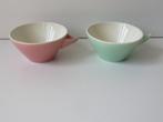2 Petrus Regout Maastricht pastel soepkommen, schaaltjes, Gebruikt, Ophalen of Verzenden, Kom(men), Effen