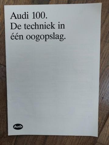 Audi 100 techniek in een oogopslag brochure 1998 beschikbaar voor biedingen