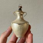 Antieke Kerstbal Kruik, Wit, Glas, Vaas, Vintage Kerst, Diversen, Kerst, Ophalen of Verzenden, Gebruikt