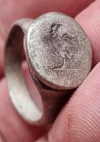 Romeins Zilver Adelaar Ring Bodemvondst, 18 tot 19, Gebruikt, Ophalen of Verzenden, Zilver