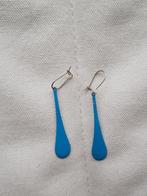 blauwe oorbellen, Ophalen of Verzenden, Gebruikt, Blauw, Hangers