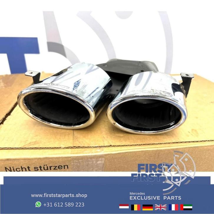 W177 V177 W118 A45S CLA45S AMG UITLAATSIERSTUKKEN SET CHROOM, Auto-onderdelen, Uitlaatsystemen, Mercedes-Benz, Gebruikt, Ophalen of Verzenden