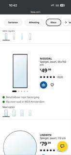 Spiegel nissedal 150x65, Ophalen, Zo goed als nieuw, 150 tot 200 cm, Rechthoekig