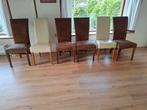 Eetkamerstoelen, Huis en Inrichting, Ophalen, Gebruikt, Wit, Leer