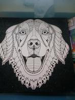 Hond Kleurplaat Doek - Nieuw!, Hobby en Vrije tijd, Schilderen, Ophalen, Nieuw, Doek