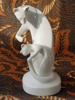 Mooi antiek Engels Royal Doulton beeld van poes met kitten., Ophalen of Verzenden