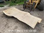 Eiken houten tafelblad, schaaldeel, boomrand, uniek stuk, Doe-het-zelf en Verbouw, Hout en Planken, Verzenden, Eiken, Nieuw, 250 tot 300 cm