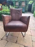 Fauteuil leer 2 stuks, Huis en Inrichting, Fauteuils, Ophalen, Zo goed als nieuw, Leer