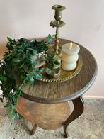 Vintage houten plantentafel eikenhout, Ophalen, Minder dan 55 cm, Gebruikt, 60 cm of meer