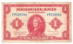1 gulden 4-2-1943 Wilhelmina I, Postzegels en Munten, Bankbiljetten | Nederland, Los biljet, 1 gulden, Ophalen of Verzenden