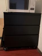 IKEA Malm Ladekast Zwart - 3 Lades, Ophalen, Kunststof, Gebruikt, 50 tot 100 cm