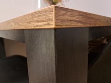 Houtlook eettafel mdf antraciet GEEN ANTIEK beschikbaar voor biedingen