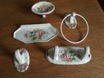 VINTAGE Keramiek Badkamer accessoires 5 delig, Ophalen, Zo goed als nieuw, Wit, Overige typen