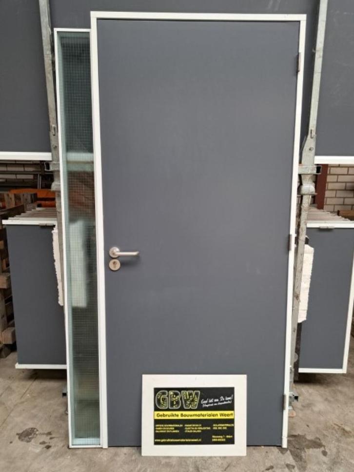 binnendeur met aluminium kozijn 98x215 cm, deurset, deuren, Doe-het-zelf en Verbouw, Glas en Ramen, Gebruikt, Overige typen, 160 cm of meer