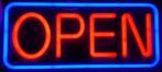 Open ledlamp neon look reclame verlichting decoratie lamp, Deco Noord, Nieuw, Ophalen of Verzenden, Minder dan 50 cm