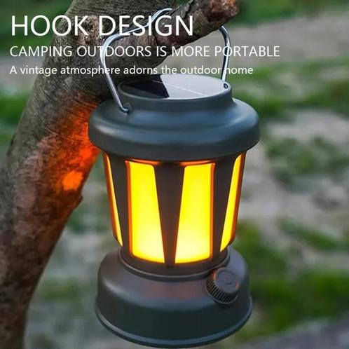 Outdoor Solar en USB-C oplaadbare LED lantaarn, Huis en Inrichting, Lampen | Tafellampen, Nieuw, Minder dan 50 cm, Kunststof, Ophalen
