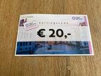 Hotel Giftcard €20,-, Tickets en Kaartjes, Kortingen en Cadeaubonnen, Twee personen, Kortingsbon, Overige typen