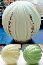 4x Antiek Glazen Thabur Lamp Bollamp Plafondlamp Zie Omschr, Ophalen of Verzenden