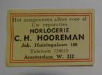 HORLOGERIE   C.H. HOOREMAN    AMSTERDAM, Verzamelen, Verzenden, Zo goed als nieuw, Luciferdoosjes of -merken