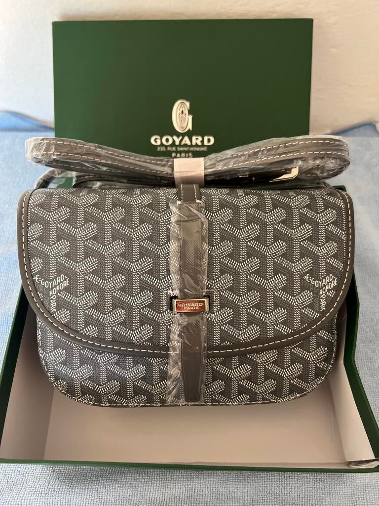 Goyard Tas - Stijlvolle en Luxe Schoudertas, Ophalen of Verzenden, Zo goed als nieuw, Grijs, Schoudertasje