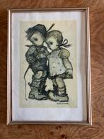 Ingelijste tekening van Hummel, Ophalen of Verzenden