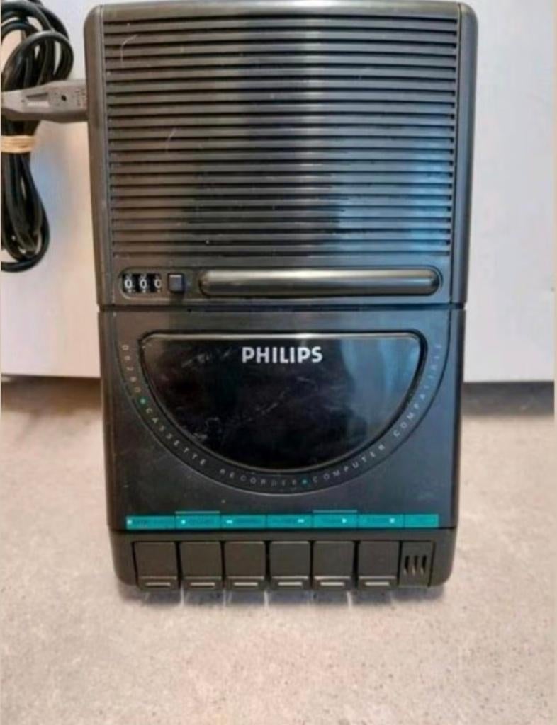 Vintage Philips D6280 Cassette Recorder, Ophalen of Verzenden, Enkel, Philips, Tape counter