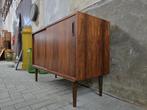 Mid Century Design Lowboard Palissander | Vintage Dressoir, Huis en Inrichting, Kasten | Dressoirs, Gebruikt, Ophalen of Verzenden