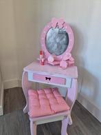 Roze kaptafel met krukje en accessoires voor kinderen, Ophalen, Gebruikt, Overige typen