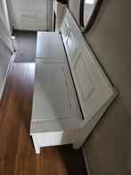 Witte klepbank - opbergbank - halbank - klapbank - bank, Ophalen, Gebruikt, Minder dan 75 cm, 150 tot 200 cm