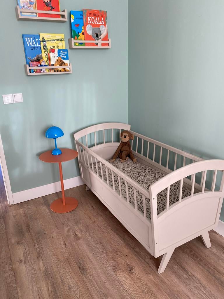 Retro kinderbedje met matras (optioneel), Ophalen, Gebruikt, Minder dan 140 cm, Matras