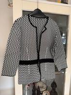 Zwart-wit jasje met zigzagpatroon Marinello L, Kleding | Dames, Maat 38/40 (M), Zwart, Ophalen of Verzenden, Zo goed als nieuw