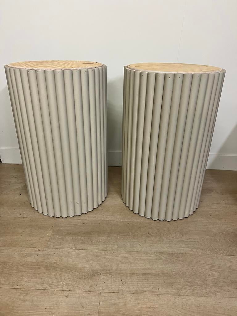 Set ronde tafelpoten / onderstel, Huis en Inrichting, Tafelonderdelen, Ophalen, Tafelpoot, Minder dan 50 cm, Gebruikt