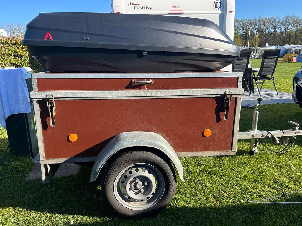 Bagagewagen met G3 dakkoffer 400L - Zo goed als nieuw, Ophalen of Verzenden, Zo goed als nieuw