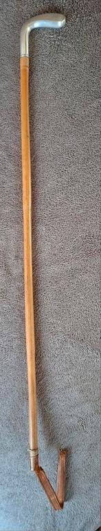 Antiek Duits dressuur rij zweep zilver handvat Gottlieb Kunz, Ophalen of Verzenden, Zilver