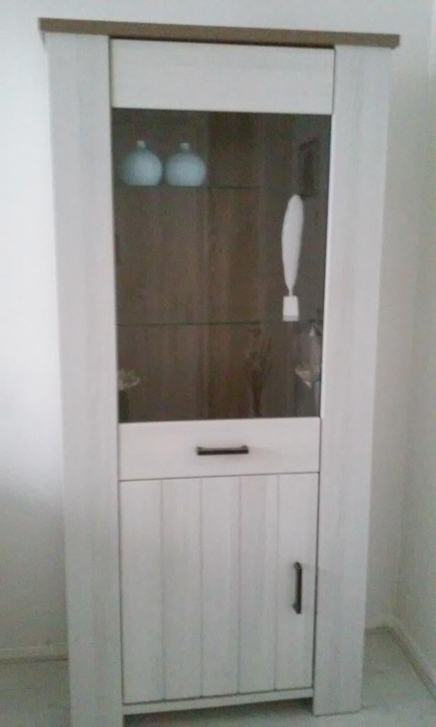 Vitrinekast Cardiff, Ophalen, Glas, Met deur(en), 50 tot 100 cm