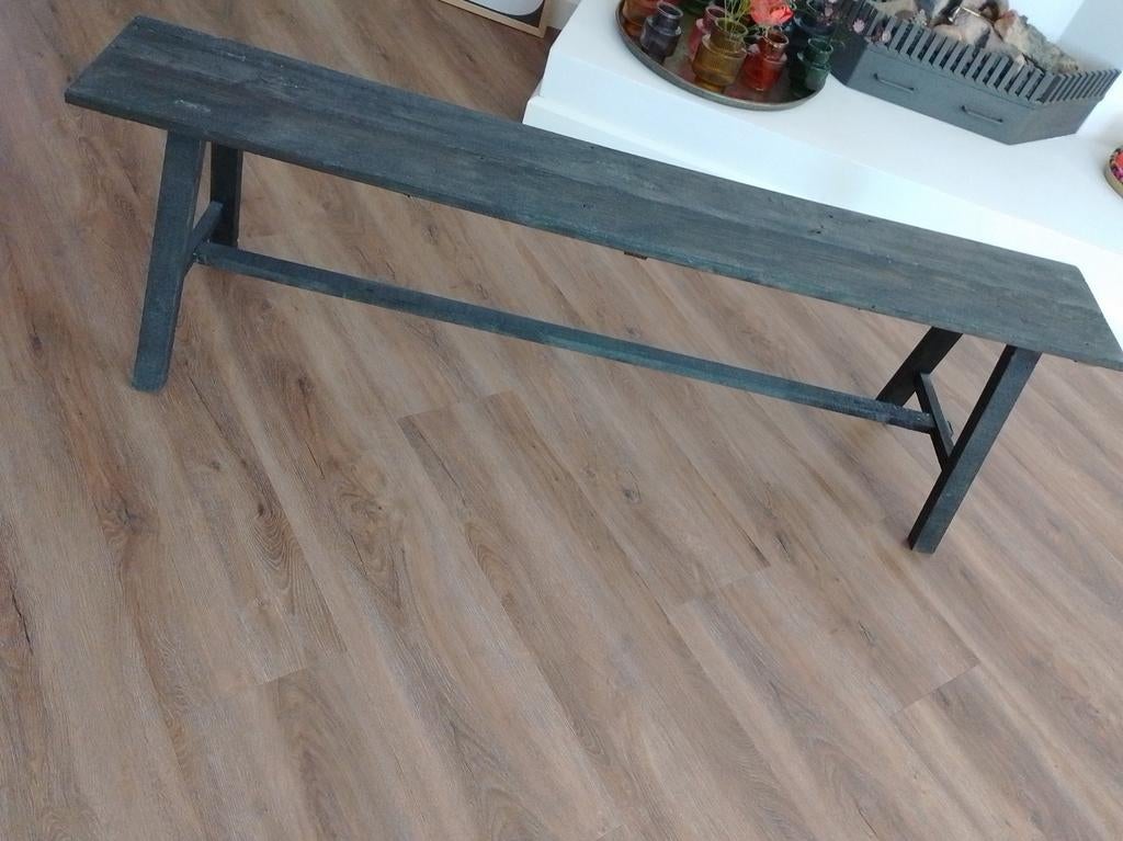 Sidetable houten bankje, Huis en Inrichting, Tafels | Sidetables, Ophalen, 25 tot 50 cm, Rechthoekig, 100 tot 150 cm