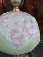 Franse Brocante Barbotine Hortensia Vaaslamp lamp, Ophalen of Verzenden