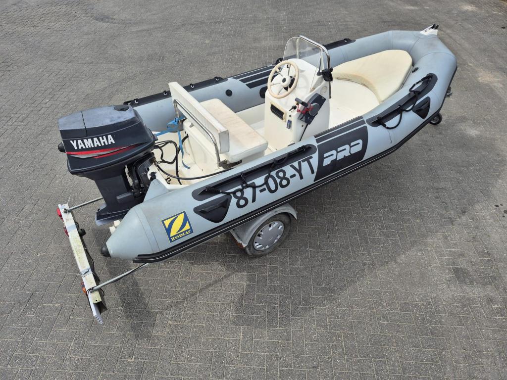 Zodiac Rib Pro 420 vaarklaar Incl yamaha, Watersport en Boten, Rubberboten, Gebruikt, Benzine, Minder dan 70 pk, Zodiac