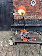 Retro 1970s Space Age Desk Lamp – Orange & Chrome Targetti S, Ophalen of Verzenden, Zo goed als nieuw, Metaal, 50 tot 75 cm