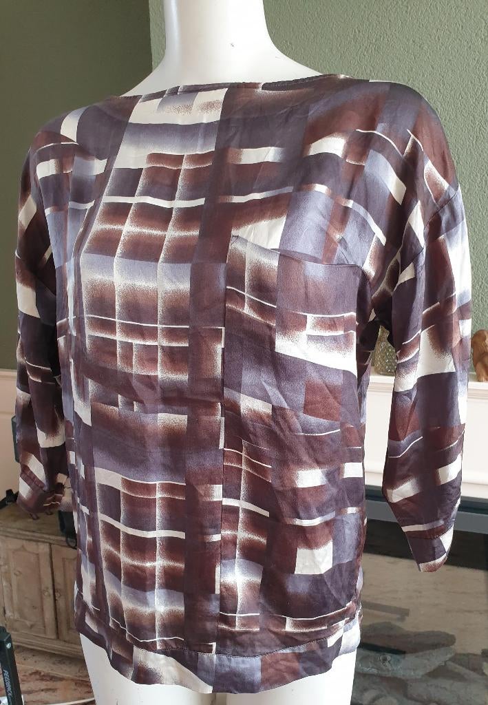 Vanilia bruine zijden top mt 36 S shirt, Kleding | Dames, Tops, Bruin, Verzenden, Vanilia, Zo goed als nieuw
