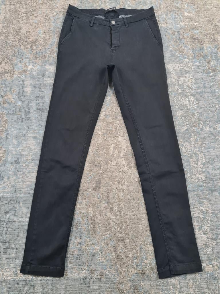Replay ZEUMAR W32 L34 Slim HYPERFLEX Bronno3234 Zwart, Wolvenstraat 19, 1016EN, Amsterdam, Zwart, W32 (confectie 46) of kleiner