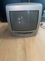 14” Xiron beeldbuis TV CRT Retro met ingebouwde DVD speler, Ophalen, Gebruikt