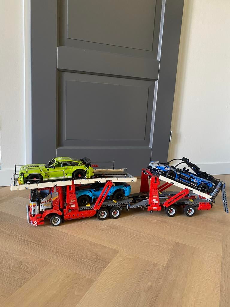 Lego Technic Autotransporter met auto's, Ophalen, Gebruikt, Overige merken
