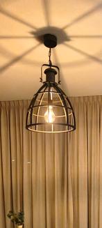 Light & Living Amy hanglamp - Zwart metalen kooilamp, Ophalen, 50 tot 75 cm, Zo goed als nieuw, Metaal