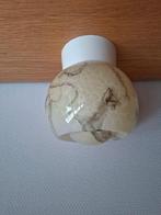 Art Deco Plafonniere Thabur Gemarmerd, Ophalen of Verzenden, Gebruikt, Glas, Art Deco