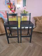 2 stoelen kookeiland zwart Ikea, Ophalen, Twee, Zwart, Zo goed als nieuw