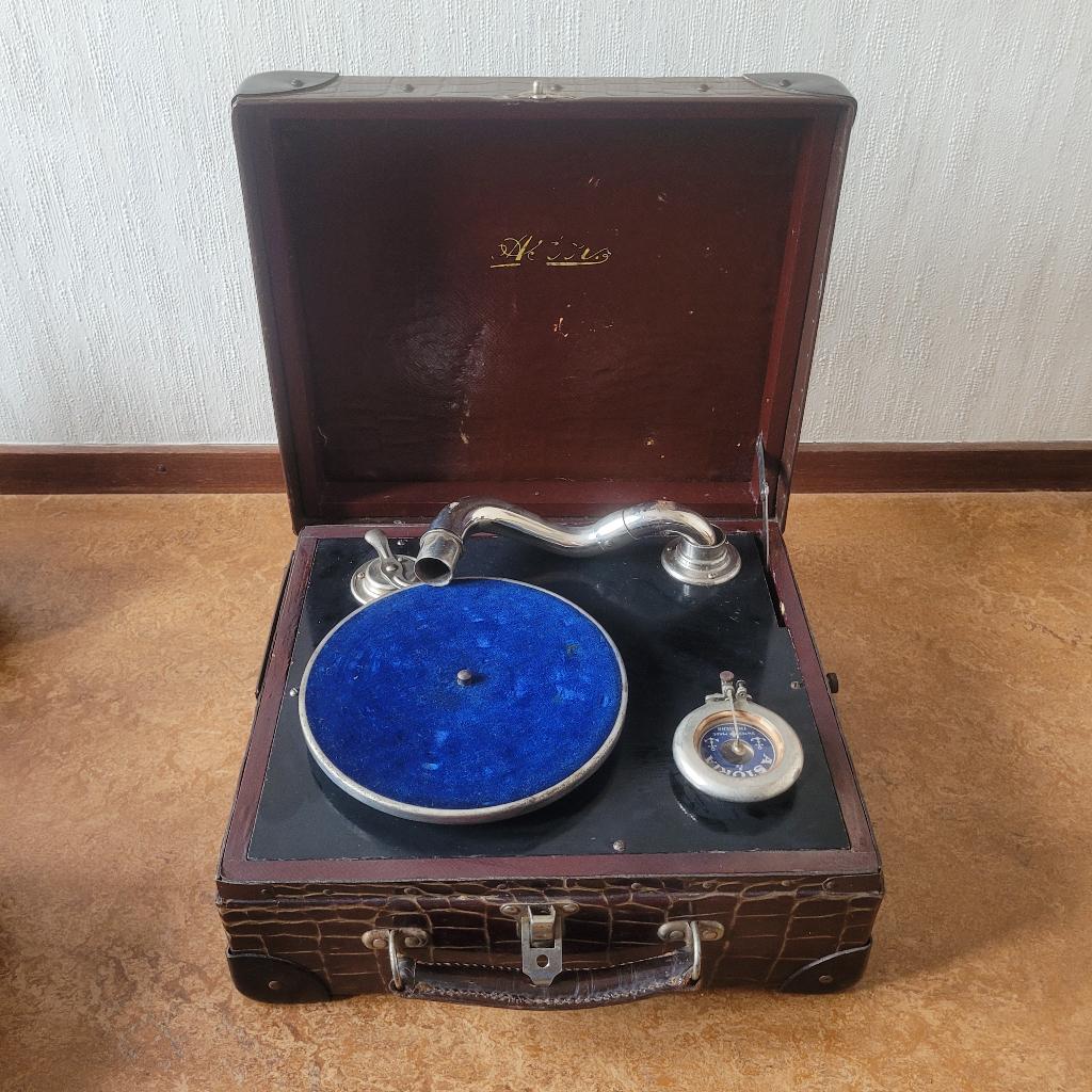 Zeldzame Akord Koffergrammofoon (Antoria)-Jaren '30 -Vintage, Ophalen