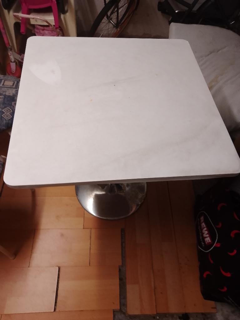 tafel met 2 stoelen, Huis en Inrichting, Tafels | Eettafels, Ophalen, Gebruikt, Rechthoekig, 50 tot 100 cm